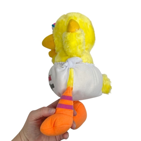 Vintage Hasbro Softies Baby Big Bird Stuffed Animal In Diaper - Picture 9 of 12